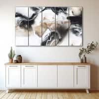 The Castle Decor Modern Marble Art Wall Art Set of 5 27x48 Inch