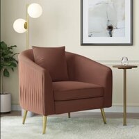Aiden Lounge Chair In Mocha Mousse Velvet