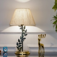 Bellis Metal Table Lamp With Printed Linen Shade