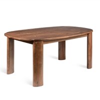 Twilight Solid Wood Six Seater Dining Table in Brown Colour