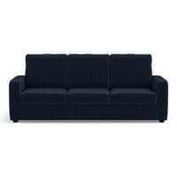 Apollo Compact Sofa Set (Colour : Sea Port Blue Velvet, Cushion : Hard, Back Type : High Back, Seater : 3+1+1)