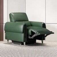 Vivian One Seater Motorized Leather Recliner in Hunter Green Colour