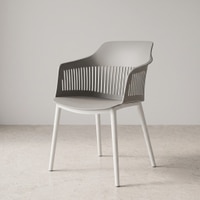 Kepler Brooks Senora Cafeteria Dining Chair in Grey Colour