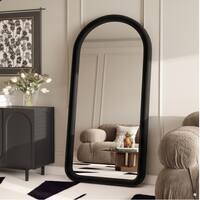 The Artment Unbreakable Black Arch Puff Floor Mirror (160 x 60) cm