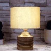 Riley Black Jute Table Lamp with White Brushed wood base