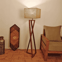 Catapult Beige Jute Floor Lamp with Beige Jute Base