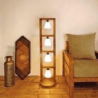 Florent Beige Jute Floor Lamp with Beige Jute Base