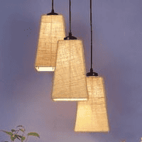 Ruben Beige Natural Fiber Cluster Hanging Light