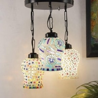 Jayson Multicolour Glass Cluster Hanging Light