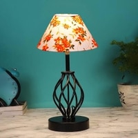 Mckenzie Multicolor cotton Table lamp with Iron Base