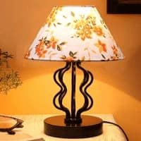Vera Multi cotton Shade Iron Table Lamp