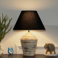 Cypress Wood Table Lamp