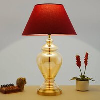 Colter Gold & Amber Glass Table Lamp