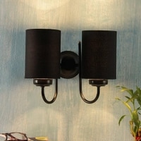 Scott Black Fabric Wall Light