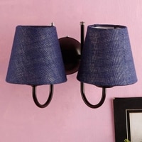 Shawndelle Blue Natural Fiber Wall Light