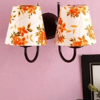 Wanette Multicolour Fabric Wall Light