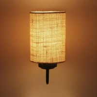 Salinger White Natural Fiber Wall Light