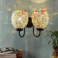 Nathaniel Multicolour Glass Wall Light