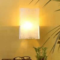 Eydie White Glass Wall Light