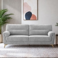 Osbert Velvet 3 Seater sofa in Grey color