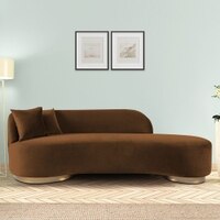 Maddox Velvet 3 Seater Sofa Brown in Colour