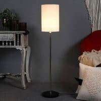 Severin White Cotton Shade Floor Lamp
