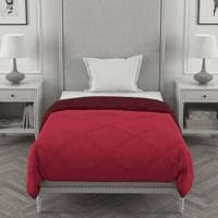 Ekiya 
Maroon-Pink Solid 250 Gsm Microfiber Single Bed Comforter