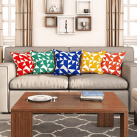 Sykes Multicolor Geometric 16 X 16 Inches Polyester Cushion Cover Set Of 5
