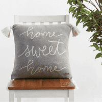 Lennon Light Grey Mel & Natural Cotton Cushion Cover
