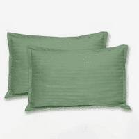 Chanel Green Solid 28*17 Inches Cotton Pillow Covers - Set Of 2
