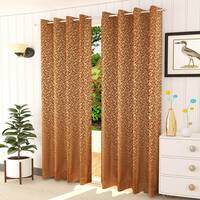 Emersyn Mouse Color Floral Door Curtain - Set of 2