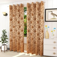 Myra Mouse Color Floral Door Curtain - Set of 2