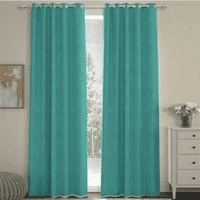 Nericcia Light Blue Polyester Room-Darkening 9 ft Long Door Curtain