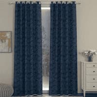 Nicolas Dark Blue Polyester Room-Darkening 7 ft Door Curtain