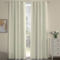 Chassidy Cream Polyester Room-Darkening 7 ft Door Curtain
