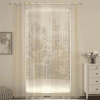 Geraldine Gold Polyester Sheer 7 ft Door Curtain