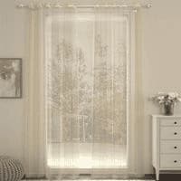 Helen Gold Polyester Sheer 7 ft Door Curtain Set of 2