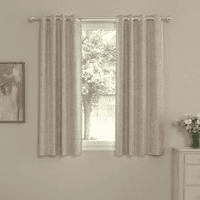 Farbine Beige Polycotton Room Darkening 5 ft Window Curtain
