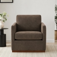 Bobby Boucle Fabric Lounge Chair in Brown Colour