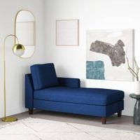 Bali Fabric Chaise Launger in Navy Blue Colour