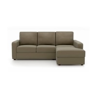 Apollo Compact Sofa (Colour : Cappucino, Cushion : Hard, Seating Capacity : Right Aligned 2 Seater + Right Aligned Chaise + Ottoman)