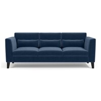 Lewis Sofa (Colour : Lapis Blue, Cushion : Soft, Seater : 3+1+1)