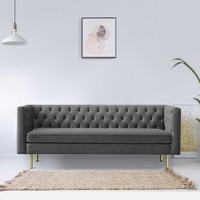 Caraven Fabric Sofa (Grey)