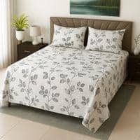 Threads Silky Touch Camri Series Premium Super King Size Flat Bedsheet 275 x 275 cms