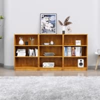 Hexa Engineered Wood Bookshelf Multipurpose Storage Rack in Giant Wood Colour