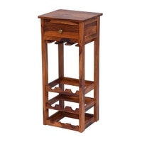 Lager Solid Wood Bar Rack With One Drawer