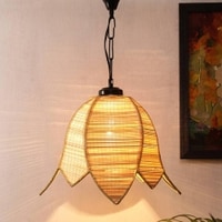 Watson Beige Bamboo Hanging Light