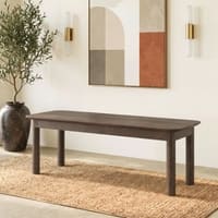 Dane Solid Wood Bench In Danish Walnut Finish
