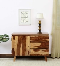 Yukioidi Sheesham Wood Sideboard In Rustic Teak Finish
