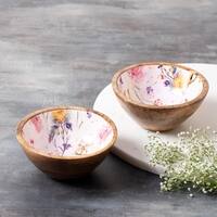 Allure Botanic Mango Wood Bowl Set Of 2